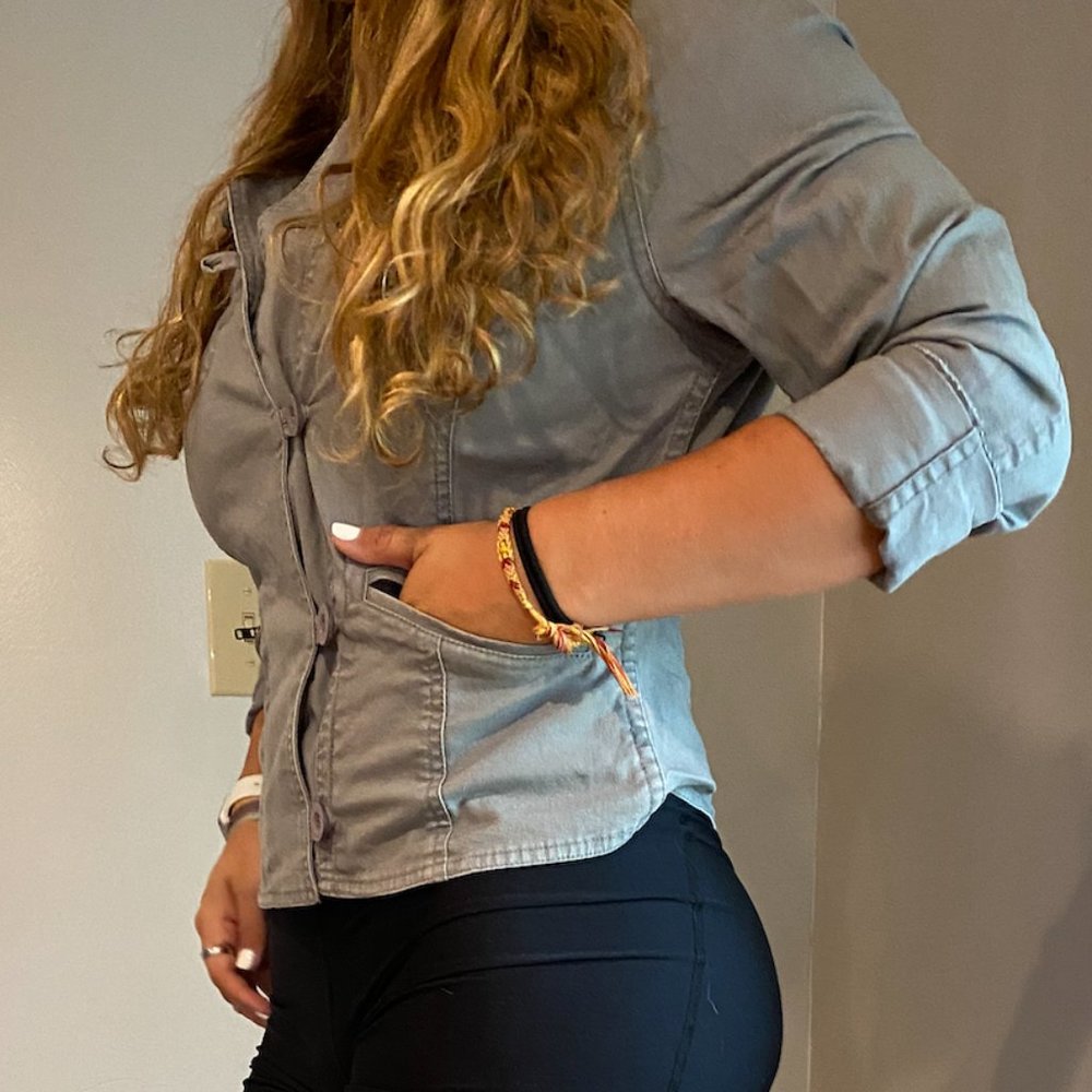 button down denim jacket